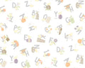 Little Chicks FLANNEL - Alphabet Toss White from Maywood Studio Fabric
