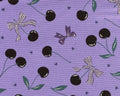 Cherry Bonbon OXFORD - Cherries Bows Purple from Kokka Fabrics