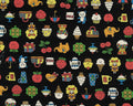 Retro School OXFORD Black from Kokka Fabrics