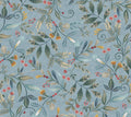Norwegian Forest - Forest Foliage Pale Blue from Henry Glass Fabric