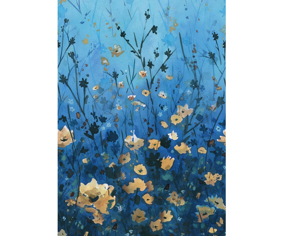 Behind Blue Eyes - Reaching Floral from Studio E Fabrics