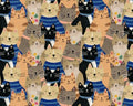 Every Home Every Cat - Smiley Cat Multi from 3 Wishes Fabric