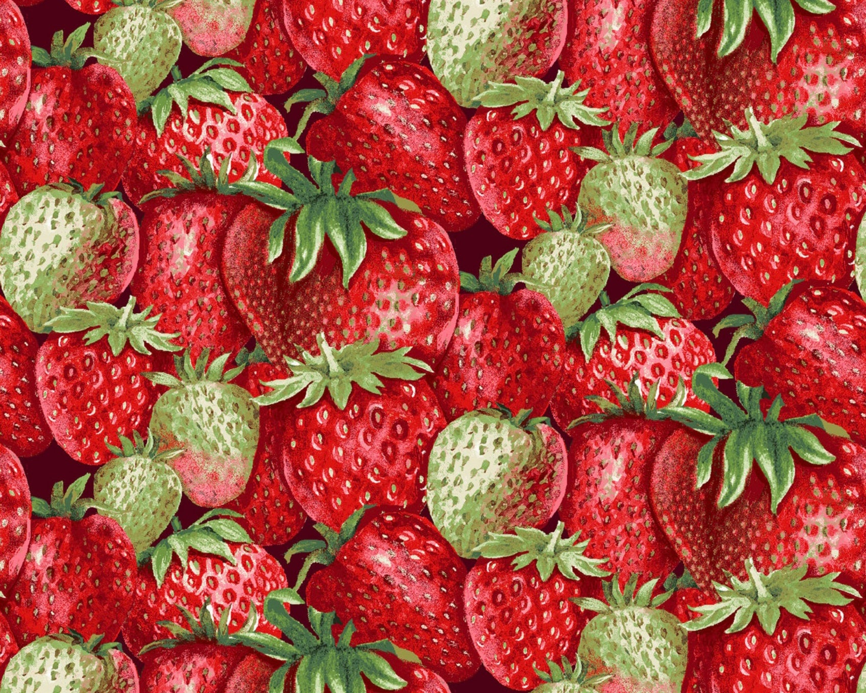 Berry Besties - Packed Strawberries from Henry Glass Fabric