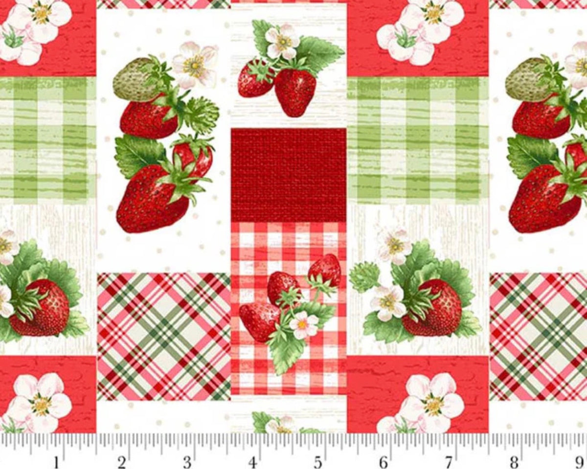 Berry Besties - Strawberry Patch from Henry Glass Fabric