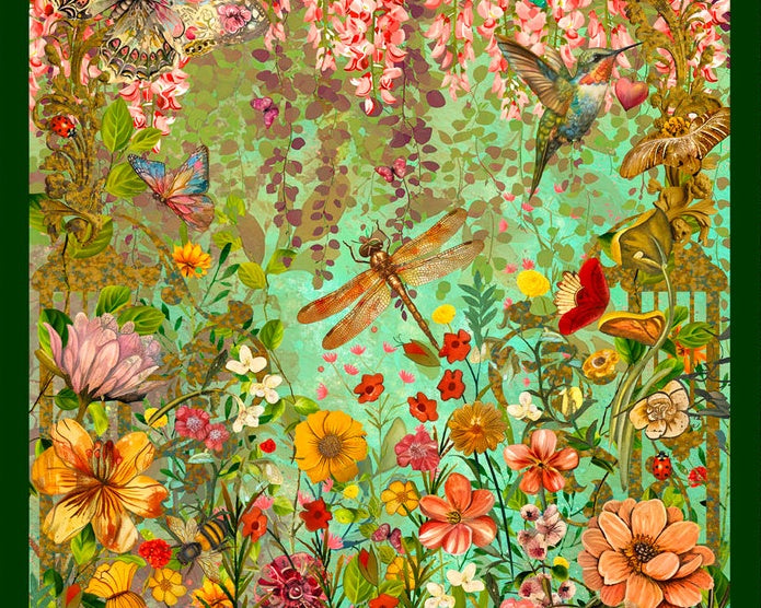 Enchanted Canopy - Floral Field PANEL 24 Inches from Blank Quilting Corporation Fabrics