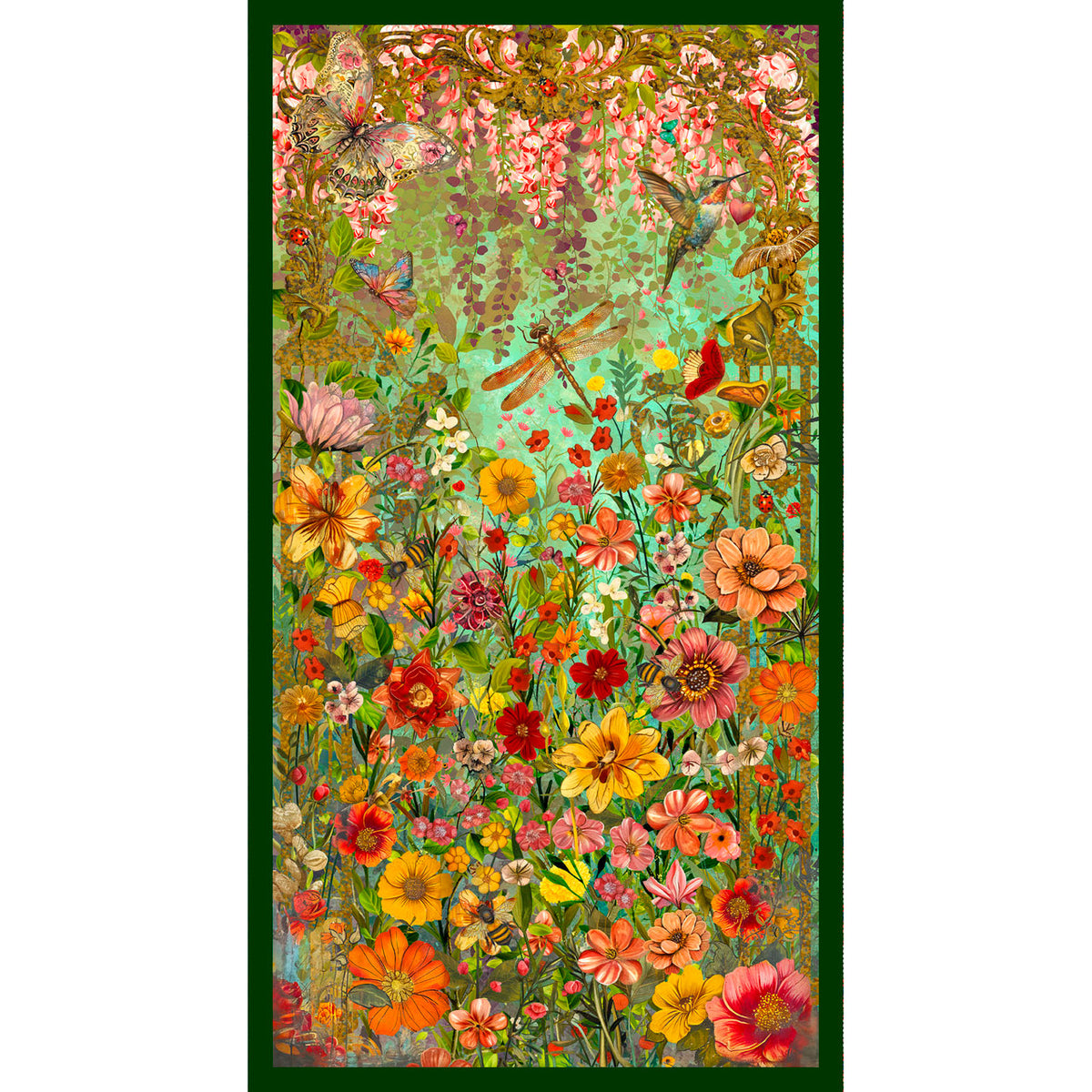 Enchanted Canopy - Floral Field PANEL 24 Inches from Blank Quilting Corporation Fabrics