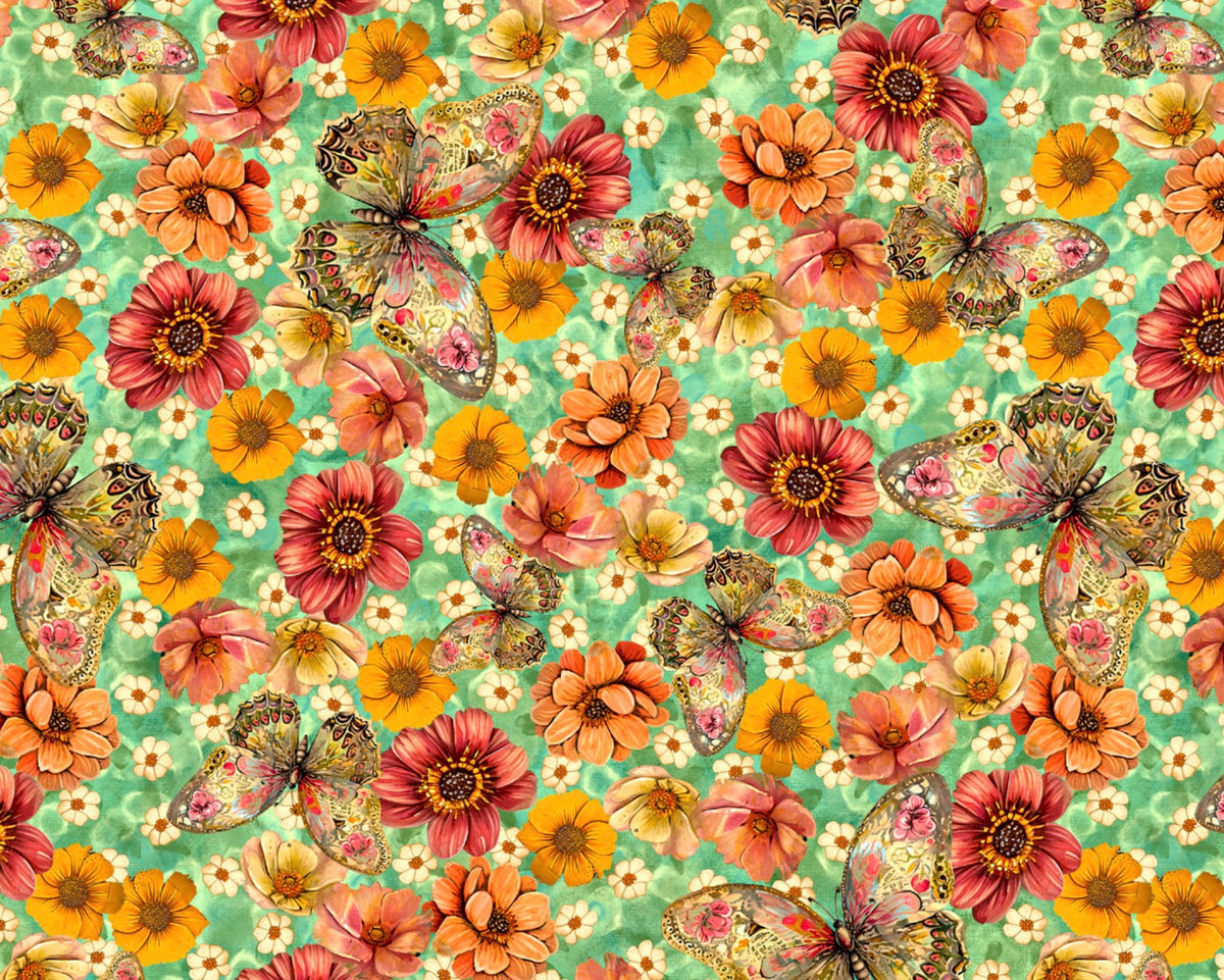 Enchanted Canopy - Butterfly Floral from Blank Quilting Corporation Fabrics