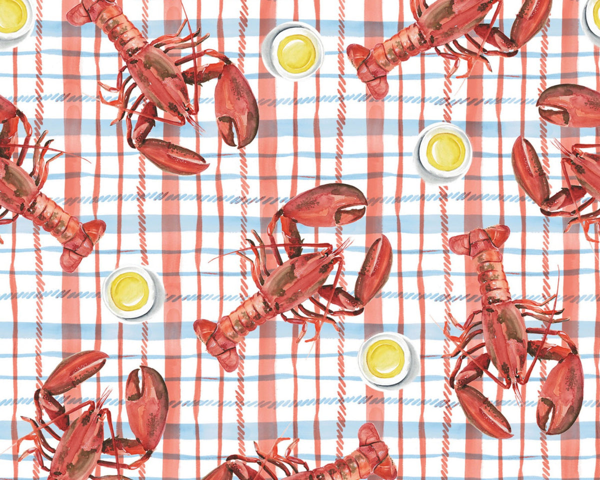 Seaside Boil - Lobsters Butter Gingham from Blank Quilting Corporation Fabrics