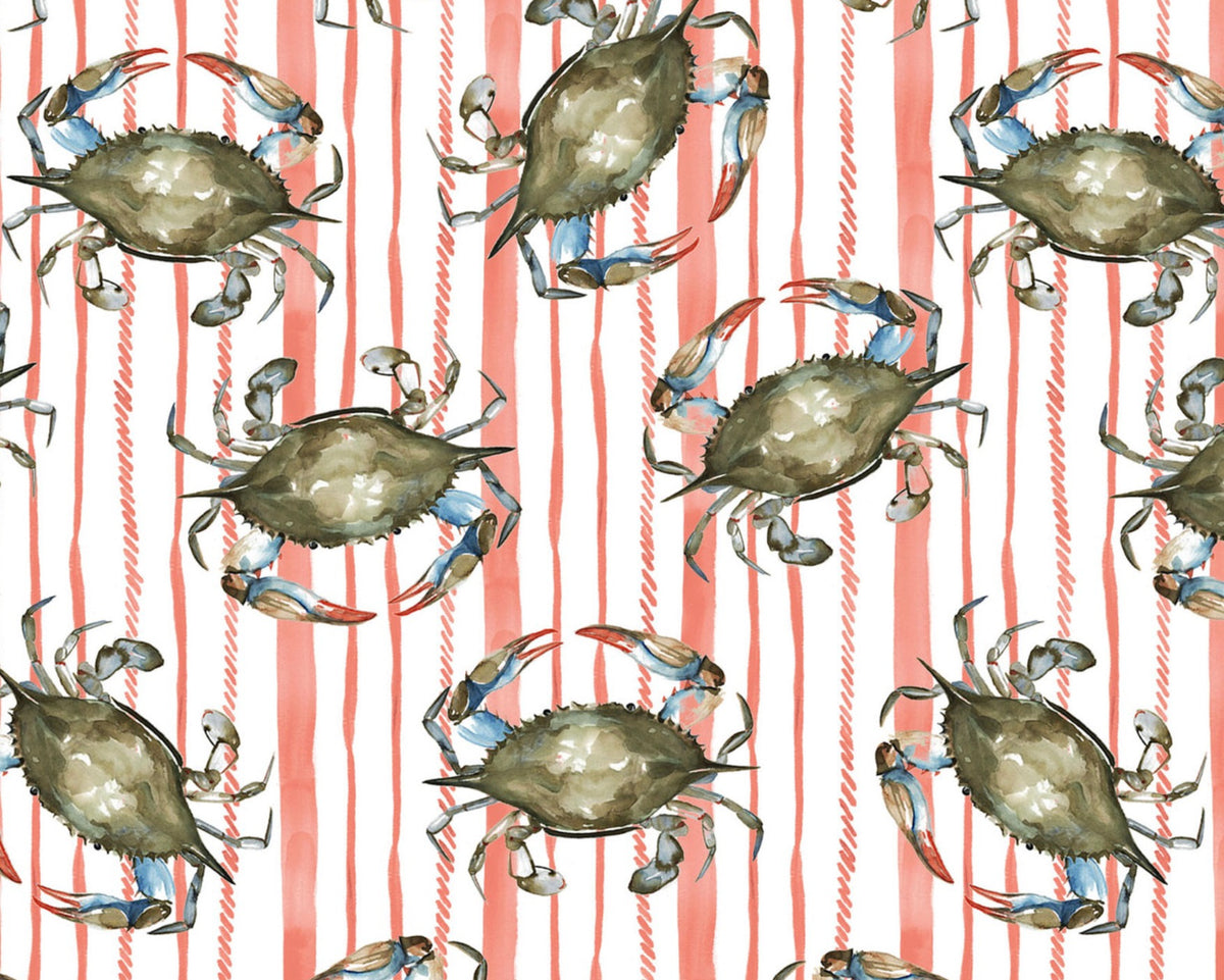 Seaside Boil - Crabs Stripe from Blank Quilting Corporation Fabrics