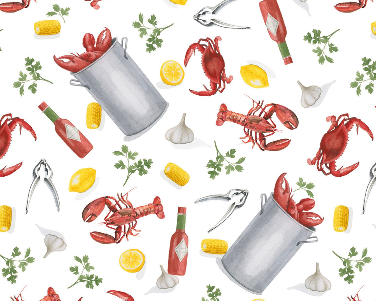 Seaside Boil - Seafood Pot Seasonings from Blank Quilting Corporation Fabrics
