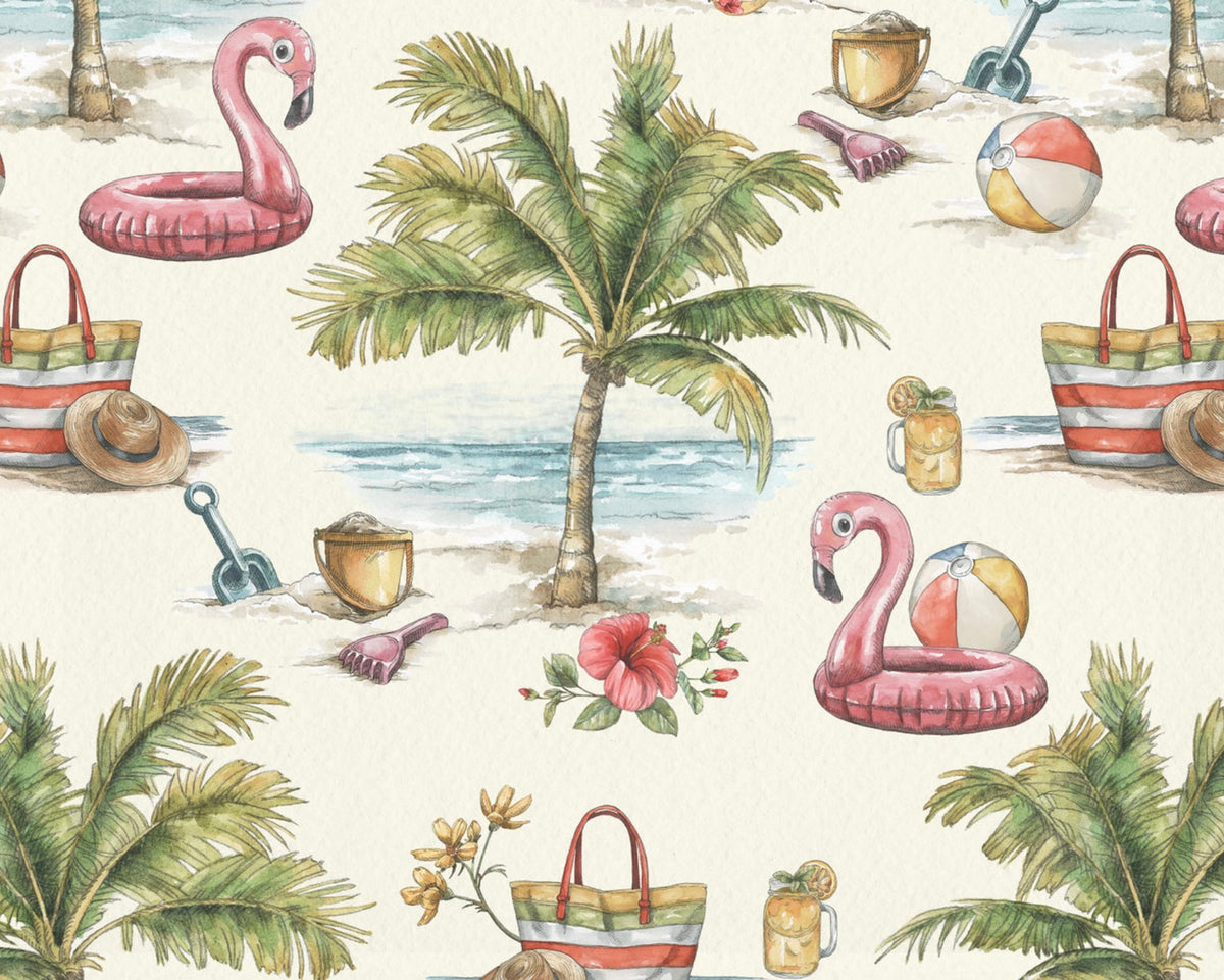 Vintage Summer - Beach Time Palm Tree from Blank Quilting Corporation Fabrics