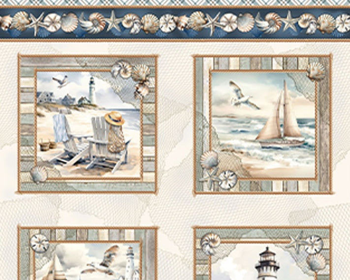 Coastal Escape - Panel 24 Inches from Benartex Fabrics