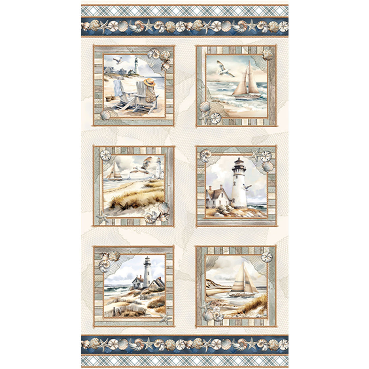 Coastal Escape - Panel 24 Inches from Benartex Fabrics