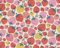 Retro Charms OXFORD - Strawberries Ivory from Kokka Fabrics