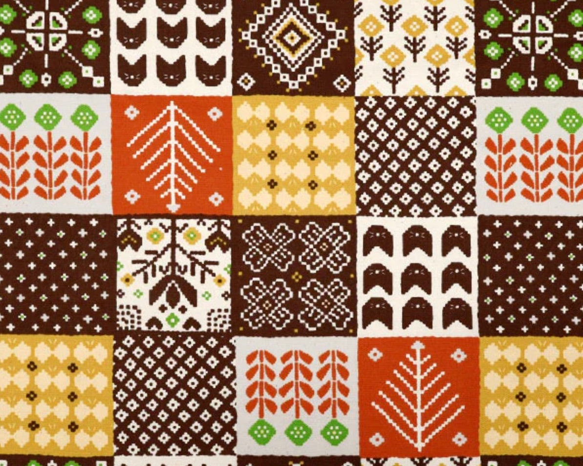 Nordic Hugs OXFORD - Squares 1C from Kokka Fabrics
