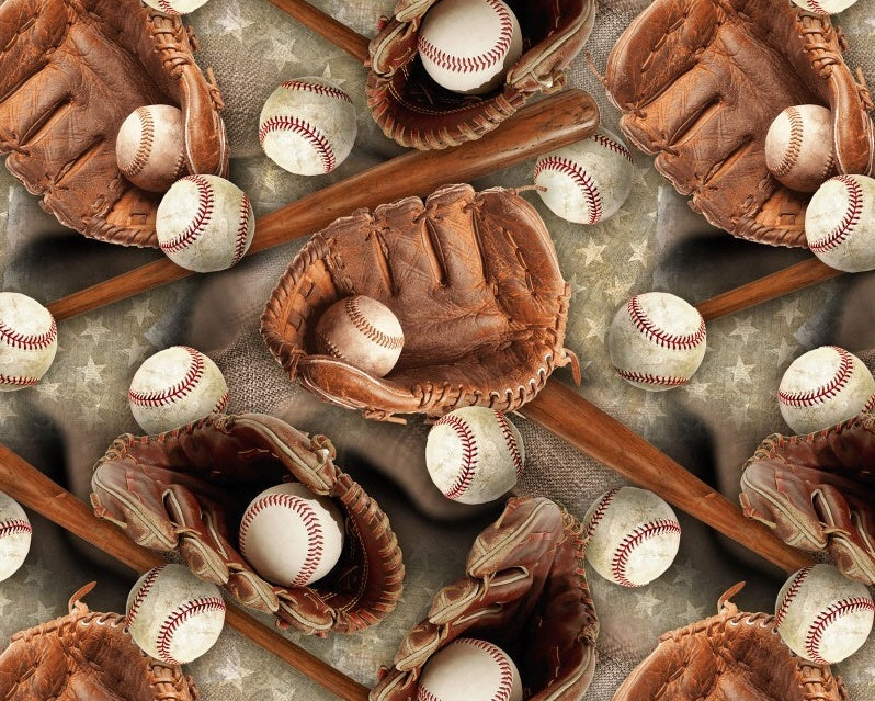 Baseball Stars Equipment from David Textiles Fabrics