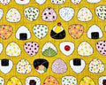 Lunch Box - Onigiri Yellow from Cosmo Fabric