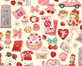 Margaret And Sophie - Like A Picture Book - Objects Cream from Quilt Gate Fabric