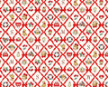 Margaret And Sophie - Like A Picture Book - Diamond Frame Ribbon Red from Quilt Gate Fabric