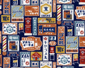 Sakaya Hanpu CANVAS - Signs Dark from Cosmo Fabric