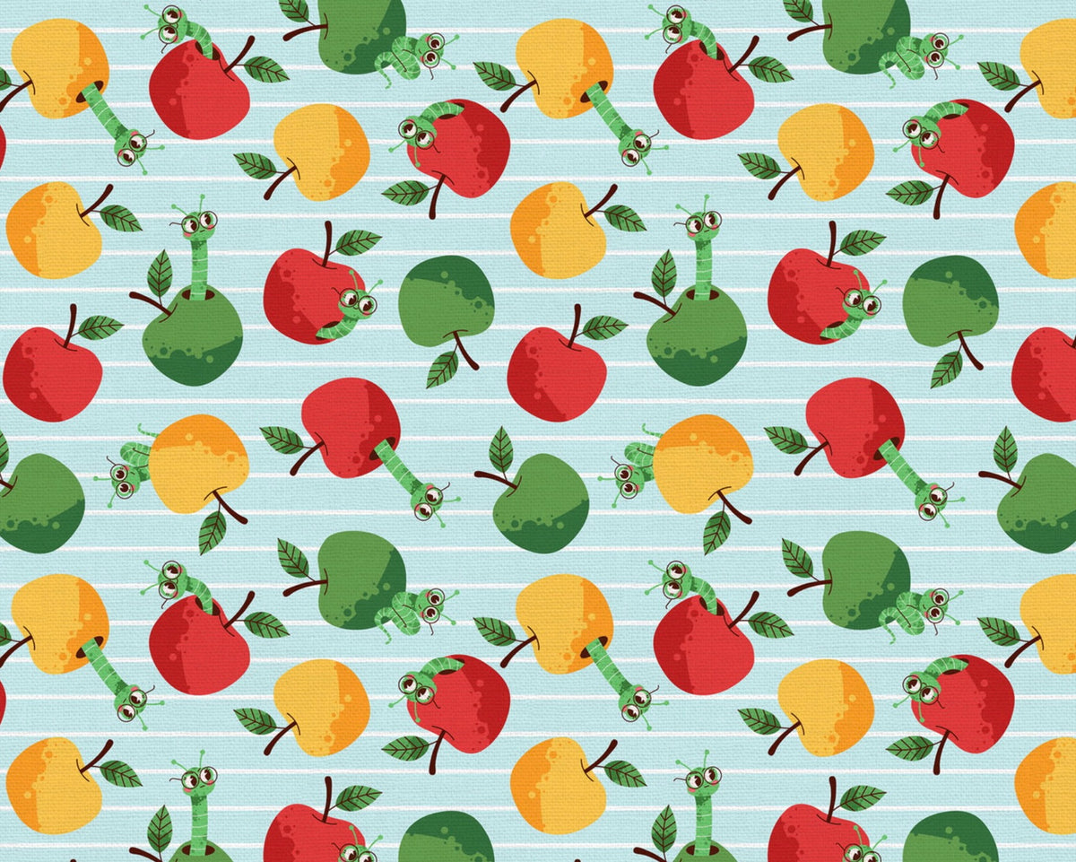 Book Worm - Apple Worms from Paintbrush Studio Fabrics
