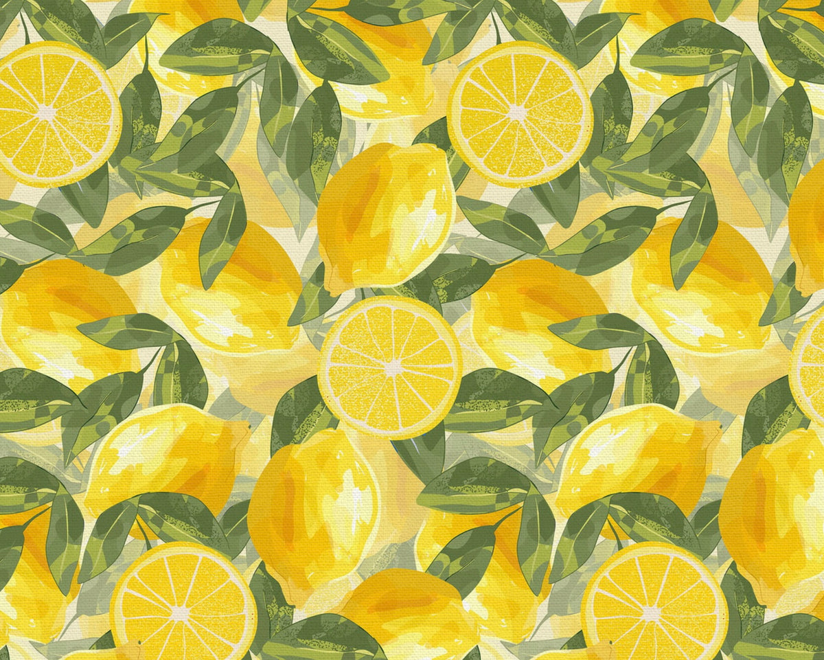 Italian Citrus - Lemon Toss Green from Paintbrush Studio Fabrics