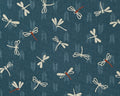 Japanese Style - Dragonfly Teal from Sevenberry Fabric