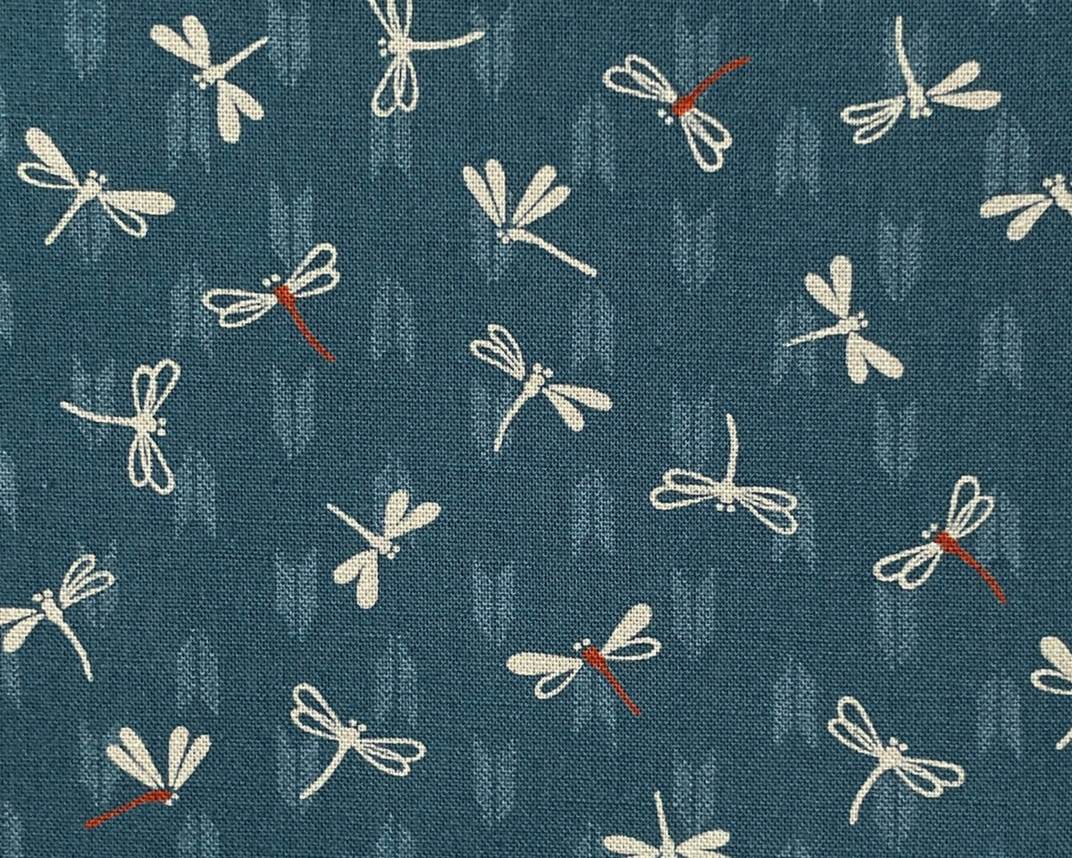 Japanese Style - Dragonfly Teal from Sevenberry Fabric