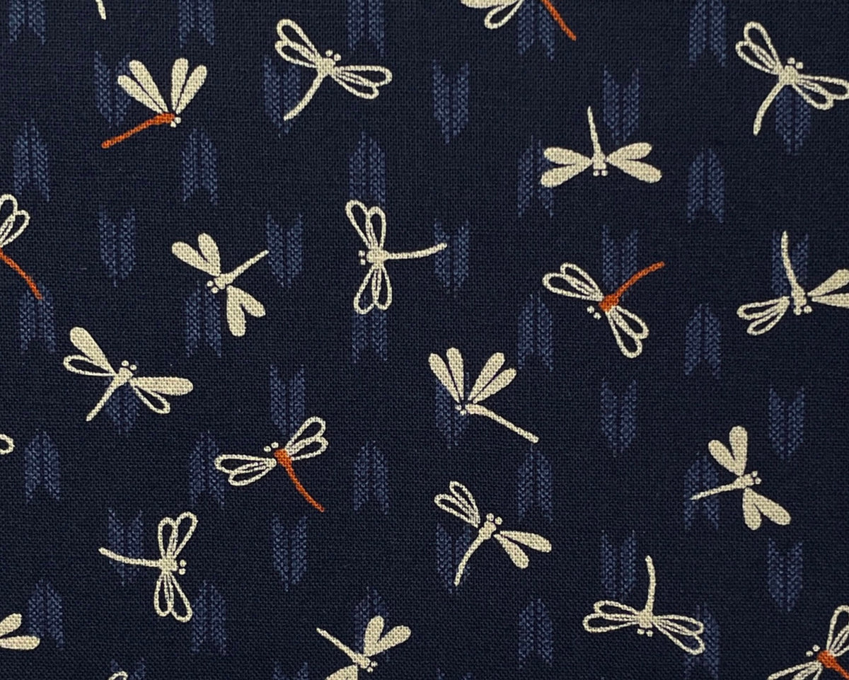 Japanese Style - Dragonfly Blue from Sevenberry Fabric