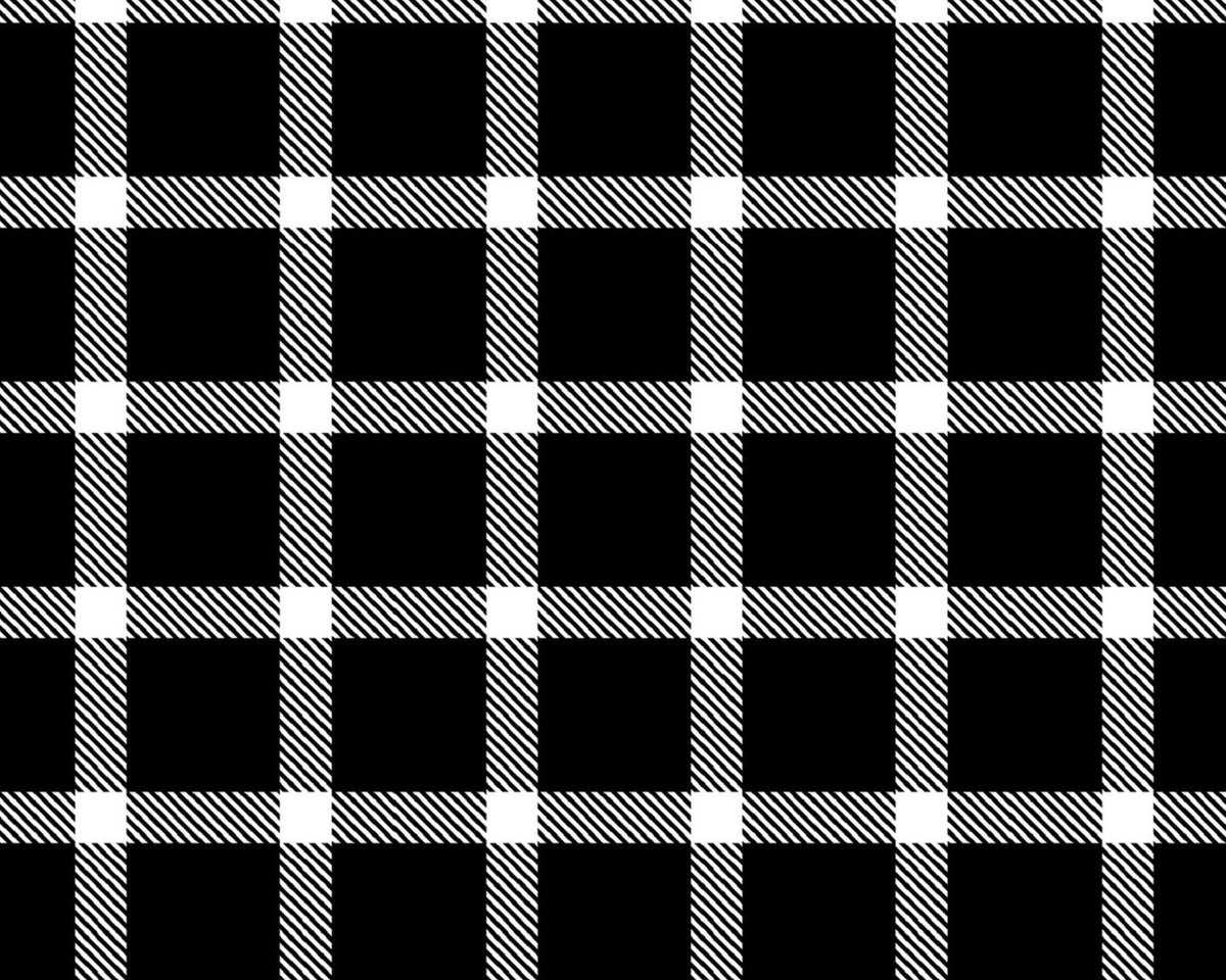 Plaid Essentials - Shepherd Plaid Black White from Blank Quilting Corporation Fabrics