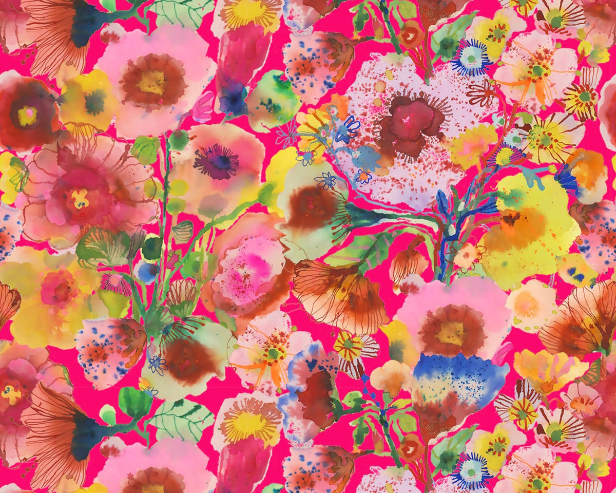 Pompadours In Pink - Anemones Floral Pink from FreeSpirit Fabrics