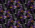Moonlit Manor - Pumpkin Patch Black Purple from Wilmington Prints Fabric
