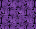 Moonlit Manor - Trees and Critters Purple from Wilmington Prints Fabric