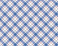 Country Blue - Diagonal Plaid White Blue from Wilmington Prints Fabric