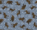 Timberland Trails - Animal Toss Blue from Wilmington Prints Fabric