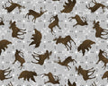 Timberland Trails - Animal Toss Grey from Wilmington Prints Fabric