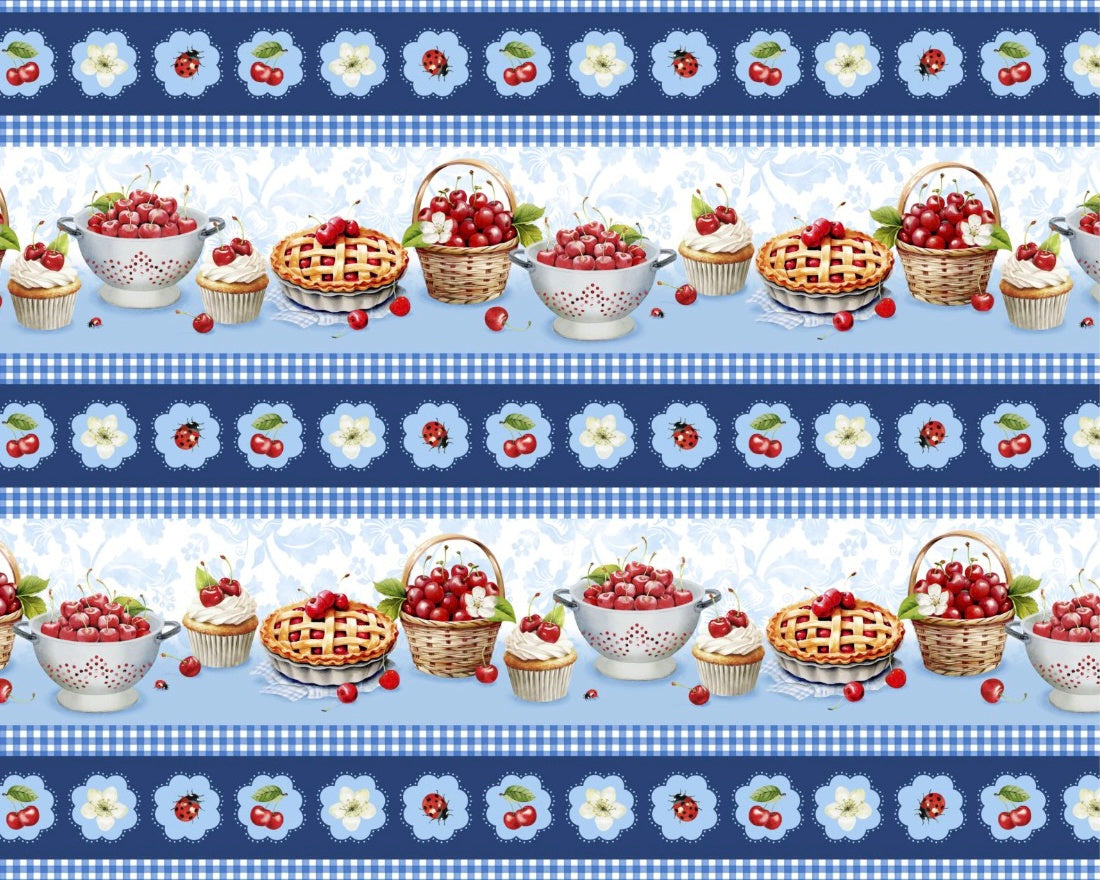Sweet Cherry - Repeat Stripe Multi from Wilmington Prints Fabric