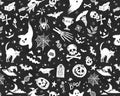 Midnight Hauntings - Haunting Objects Black from Wilmington Prints Fabric