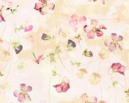 Misty Gardens - Flowers Blush from Robert Kaufman Fabrics