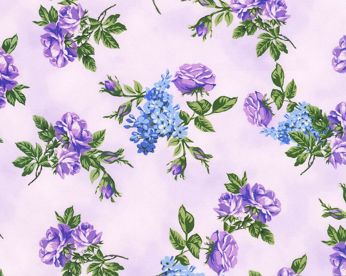 Hydrangea Grace - Floral Toss Lilac from Robert Kaufman Fabrics