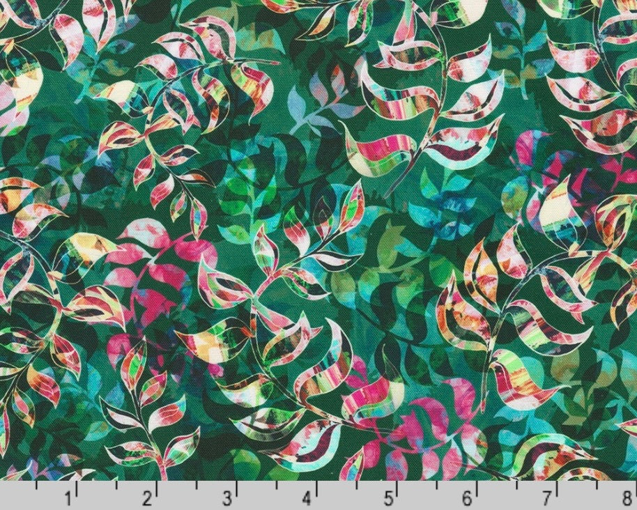 Bella Blossoms - Leaves Cypress from Robert Kaufman Fabrics