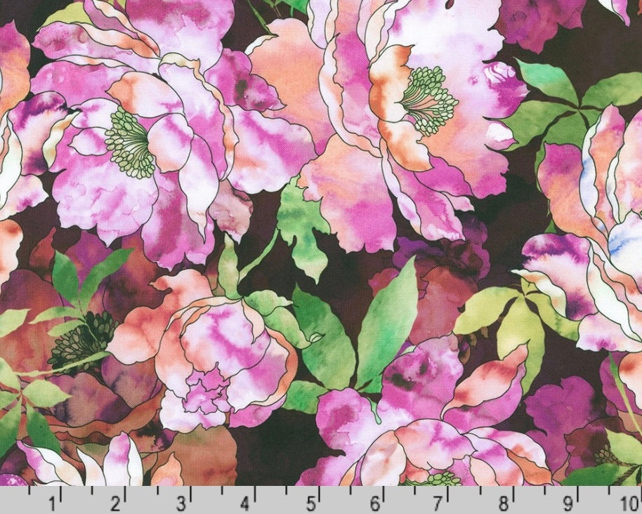Bella Blossoms - Packed Floral Plum from Robert Kaufman Fabrics