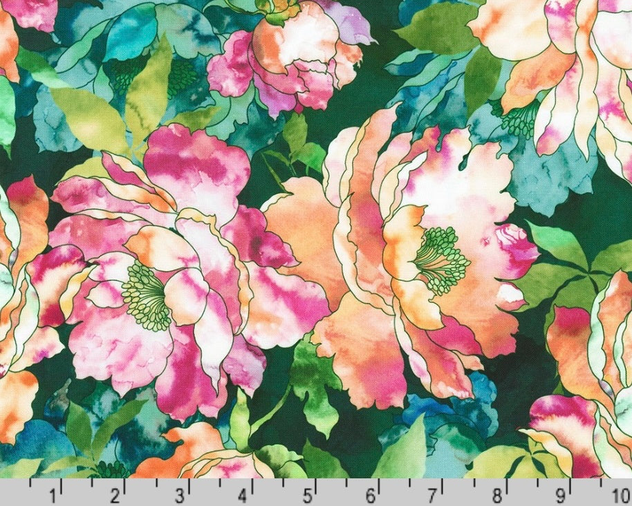 Bella Blossoms - Packed Floral Cypress from Robert Kaufman Fabrics