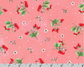 Strawberry Season Wishwell - Strawberry Sprigs Azalea Pink from Robert Kaufman Fabrics