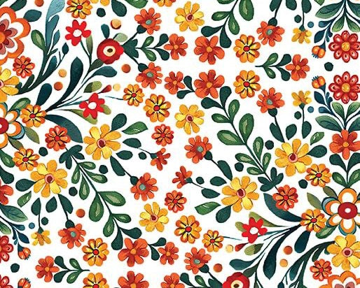 Farm Feathered Folk - Folklore Garden White from Benartex Fabrics