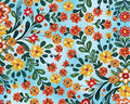 Farm Feathered Folk - Folklore Garden Sky Blue from Benartex Fabrics