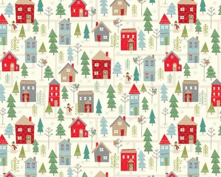 Owl Be Home For Christmas - Holiday At Home Natural from Benartex Fabrics
