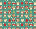 Owl Be Home For Christmas - Joyous Owls Teal from Benartex Fabrics