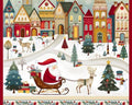Nordic Holiday Village - Santa Scenic PANEL 35 Inches from Henry Glass Fabric