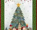 Nordic Holiday Village - Christmas Tree PANEL 36 Inches from Henry Glass Fabric